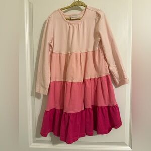 Hanna Andersson Pink Gradient Long Sleeve Dress Size 5